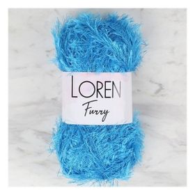 Loren 34042 RF003 Furry Mavi El Örgü İpi