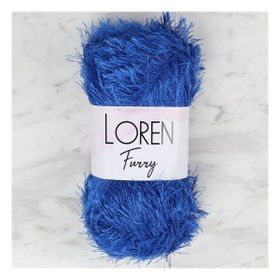 Loren 34043 RF004 Furry Saks Mavisi El Örgü İpi