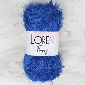 Loren 34043 RF004 Furry Saks Mavisi El Örgü İpi