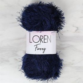 Loren 34044 RF005 Furry Lacivert El Örgü İpi