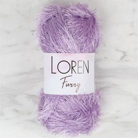 Loren 34047 RF009 Furry Lila El Örgü İpi