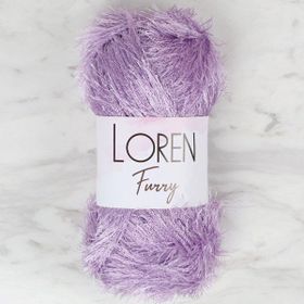 Loren 34047 RF009 Furry Lila El Örgü İpi