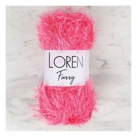 Loren 34050 RF016 Furry Koyu Pembe El Örgü İpi