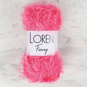 Loren 34050 RF016 Furry Koyu Pembe El Örgü İpi