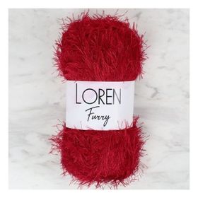 Loren 34052 RF024 Furry Koyu Kırmızı El Örgü İpi
