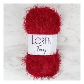 Loren 34052 RF024 Furry Koyu Kırmızı El Örgü İpi