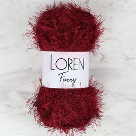 Loren 34054 RF026 Furry Bordo El Örgü İpi