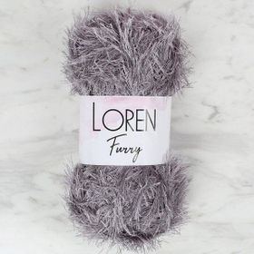 Loren 34056 RF036 Furry Koyu Gri El Örgü İpi