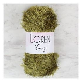 Loren 34058 RF044 Furry Yeşil El Örgü İpi