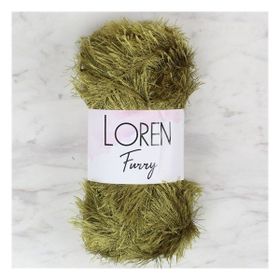 Loren 34058 RF044 Furry Yeşil El Örgü İpi