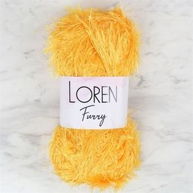 Loren 34063 RF075 Furry Hardal Sarısı El Örgü İpi