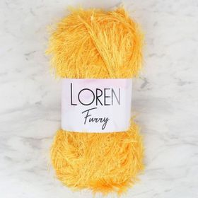 Loren 34063 RF075 Furry Hardal Sarısı El Örgü İpi