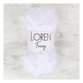 Loren 34067 RF118 Furry Beyaz El Örgü İpi