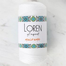 Loren 34324 RM002 Macrame Beyaz El Örgü İpi