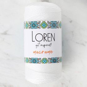 Loren 34324 RM002 Macrame Beyaz El Örgü İpi