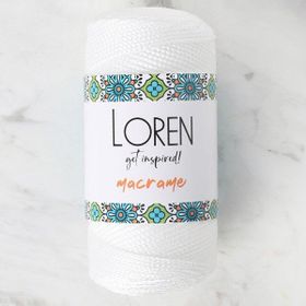 Loren 34324 RM002 Macrame Beyaz El Örgü İpi