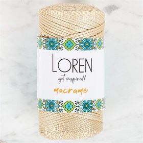 Loren 34326 RM036 Macrame Bej El Örgü İpi