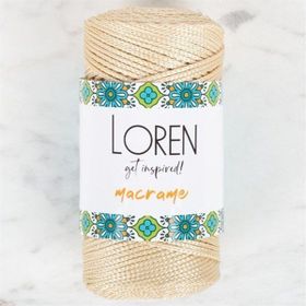 Loren 34326 RM036 Macrame Bej El Örgü İpi