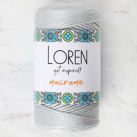 Loren 34331 RM060 Macrame Gri El Örgü İpi