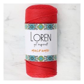 Loren 34334 RM0100 Macrame Kırmızı El Örgü İpi