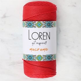 Loren 34334 RM0100 Macrame Kırmızı El Örgü İpi