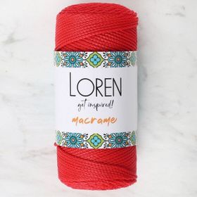 Loren 34334 RM0100 Macrame Kırmızı El Örgü İpi