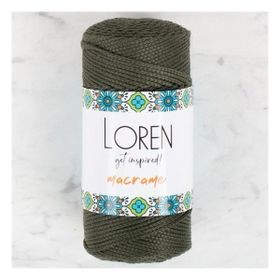 Loren 34337 RM0195 Macrame Asker Yeşili El Örgü İpi