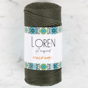 Loren 34337 RM0195 Macrame Asker Yeşili El Örgü İpi