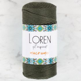 Loren 34337 RM0195 Macrame Asker Yeşili El Örgü İpi