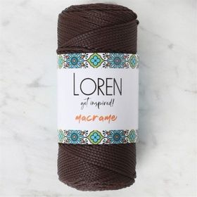 Loren 34338 RM0210 Macrame Kahverengi El Örgü İpi
