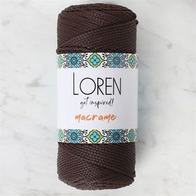Loren 34338 RM0210 Macrame Kahverengi El Örgü İpi