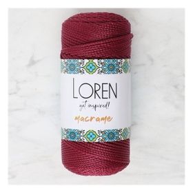 Loren 34344 RM0113 Macrame Bordo El Örgü İpi