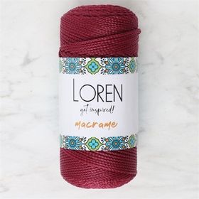 Loren 34344 RM0113 Macrame Bordo El Örgü İpi