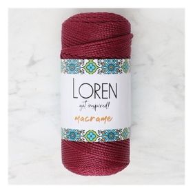 Loren 34344 RM0113 Macrame Bordo El Örgü İpi