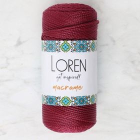 Loren 34344 RM0113 Macrame Bordo El Örgü İpi