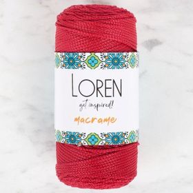 Loren 34345 RM0105 Macrame Koyu Kırmızı El Örgü İpi