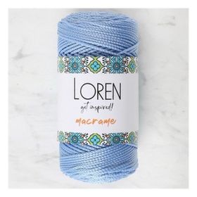 Loren 34350 RM0220 Macrame Mavi El Örgü İpi