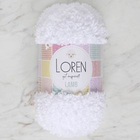 Loren 34418 R001 Lamb Beyaz El Örgü İpi