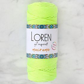 Loren L114 Macrame Neon Sarı El Örgü İpi