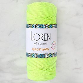 Loren L114 Macrame Neon Sarı El Örgü İpi