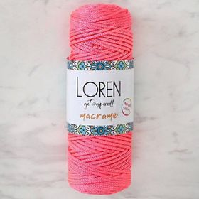 Loren L116 Macrame Neon Pembe El Örgü İpi