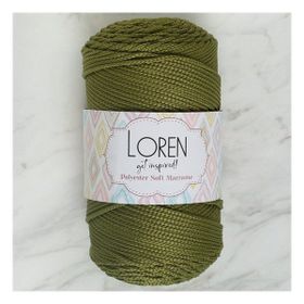 Loren LM010 34429 Polyester Soft Macrame Yeşil El Örgü İpi