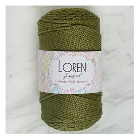 Loren LM010 34429 Polyester Soft Macrame Yeşil El Örgü İpi