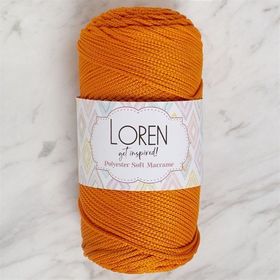 Loren LM011 34430 Polyester Soft Macrame Turuncu El Örgü İpi
