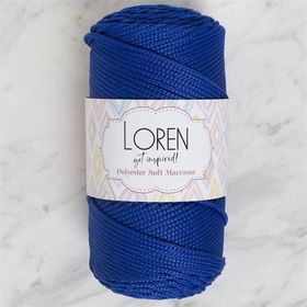 Loren LM029 34435 Polyester Soft Macrame Saks Mavisi El Örgü İpi