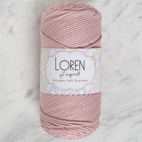 Loren LM042 34446 Polyester Soft Macrame Pembe El Örgü İpi