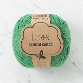Loren Natural Cotton 33904 R028 Yeşil El Örgü İpi