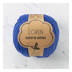 Loren Natural Cotton 33918 R025 Saks Mavi El Örgü İpi