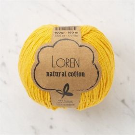 Loren Natural Cotton 33919 R002 Hardal Sarı El Örgü İpi
