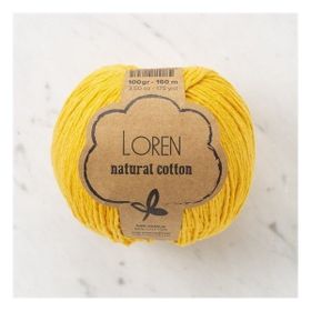 Loren Natural Cotton 33919 R002 Hardal Sarı El Örgü İpi